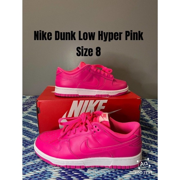 Nike Shoes - Nike Dunk Low Hyper Pink/White DZ5196 600 Women’s Size 8